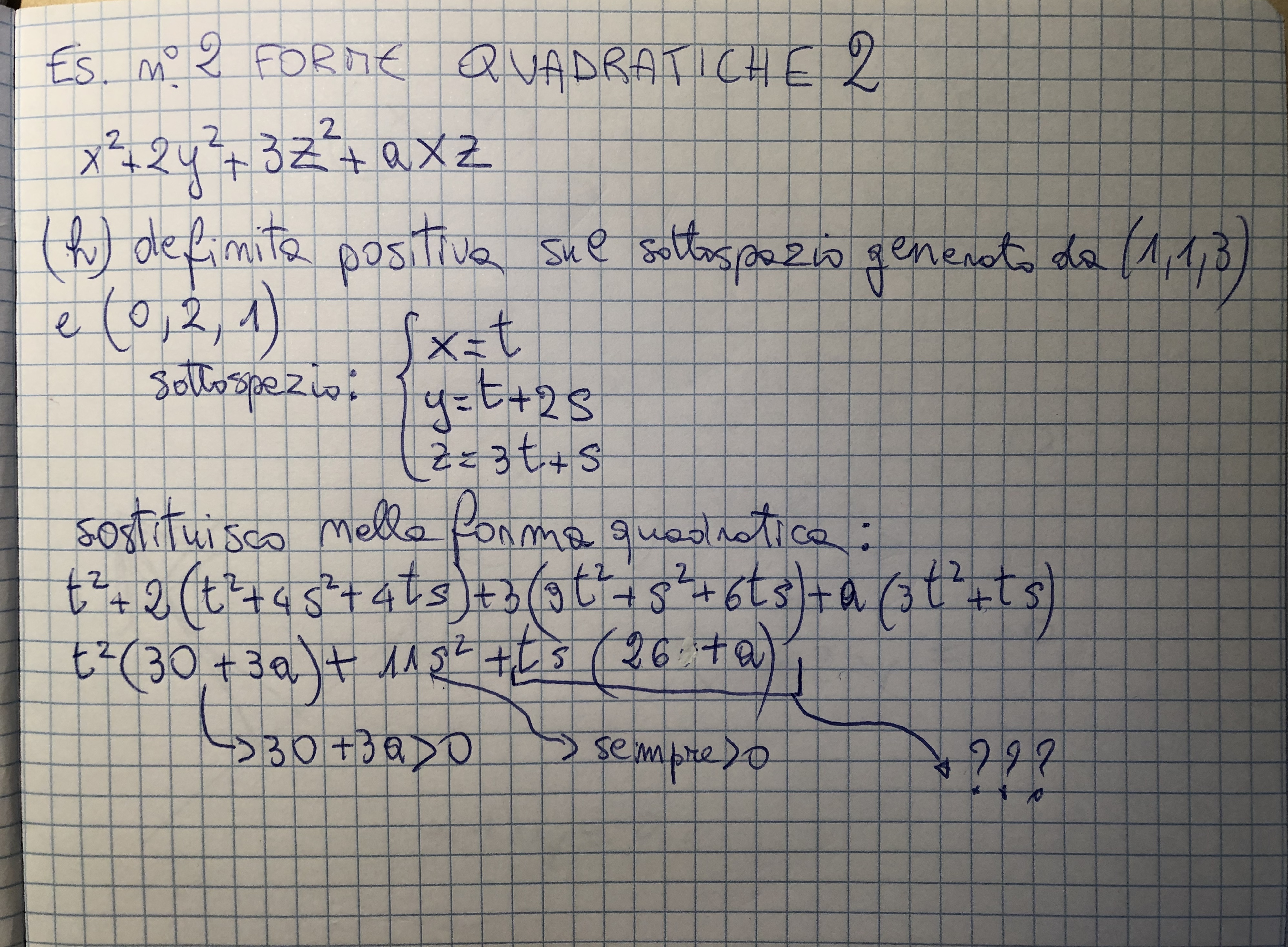 Es 2 forme quadratiche 2, punto h